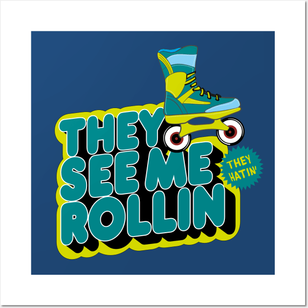 They See Me Rollin meme Wall Art by Alexander Luminova